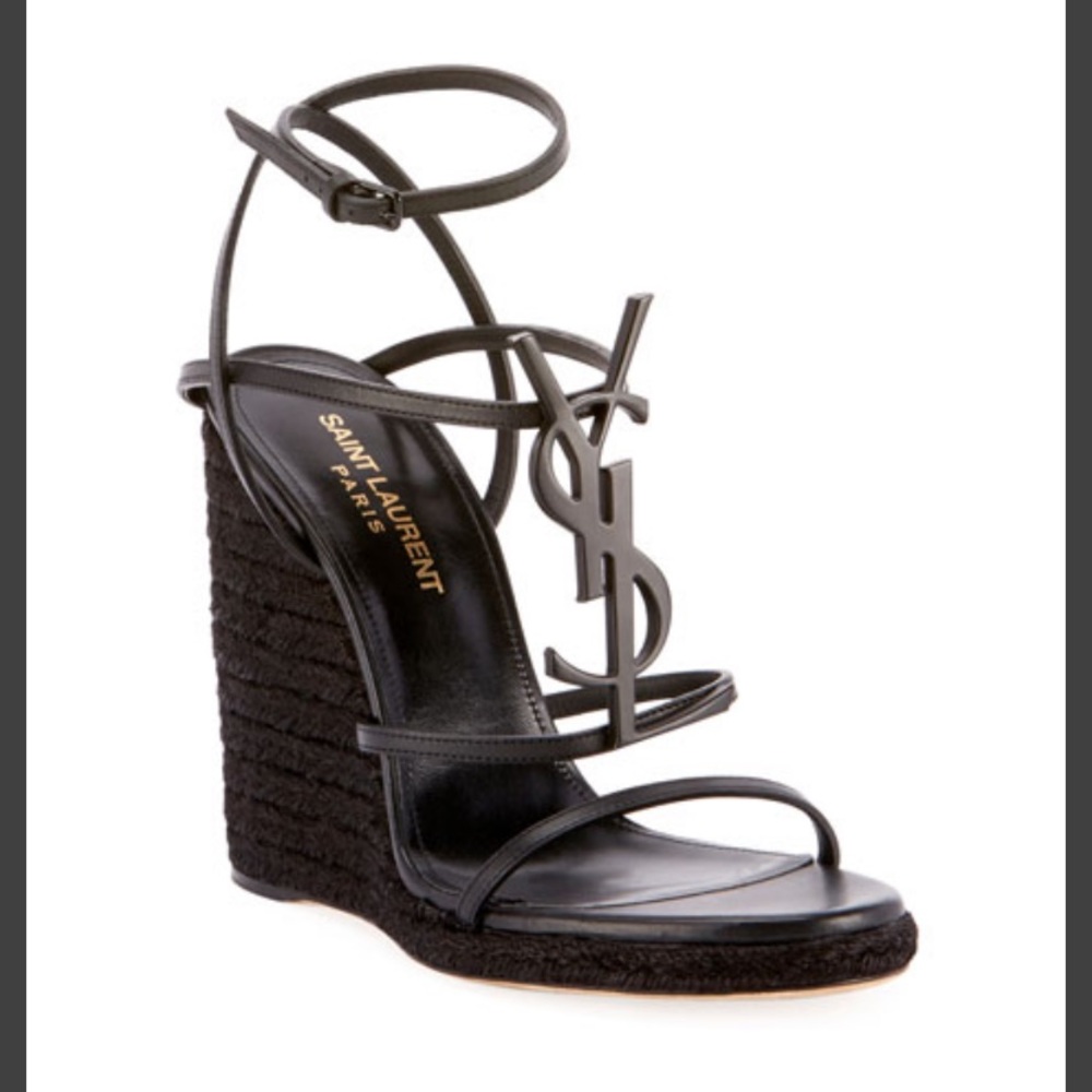 ⛔️SOLD⛔️NIB Saint Laurent Cassandra Wedge Size 9US - Picture 1 of 6